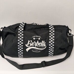 Barbells & Ponytails Black Travel Duffel Bag